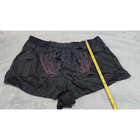 Victoria's Secret PINK XXL Black Skeleton Silky Sleep Boxy Pajama Shorts NWT - Picture 6 of 7